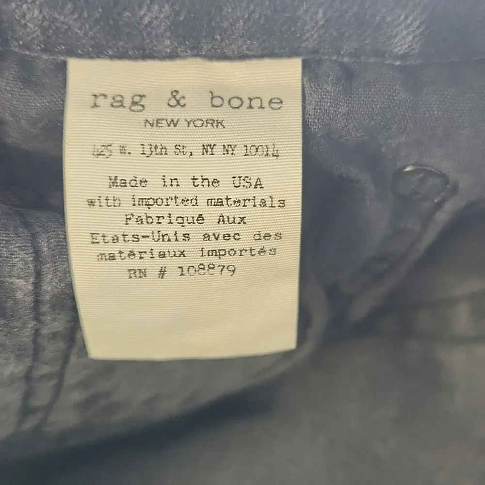 rag & bone Mens Standard Issue Fit 1 Skinny Leg Distressed Full Button Jeans 34